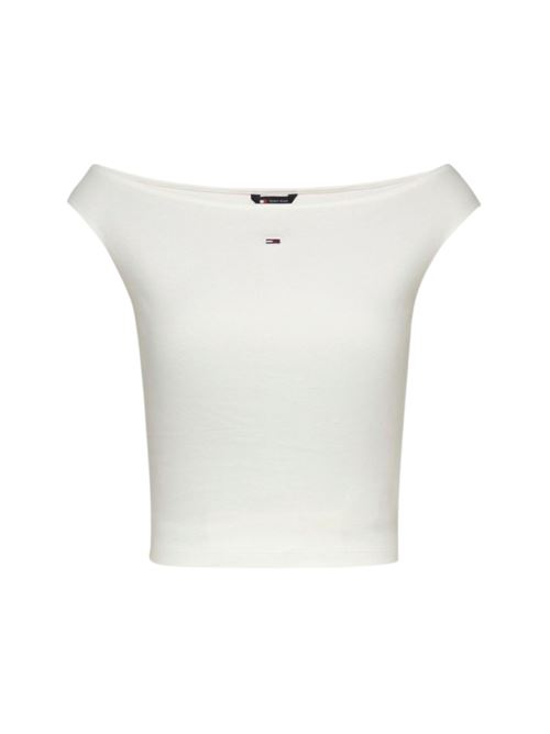 Top bianco in cotone Tommy Jeans | DW0DW20234YBL